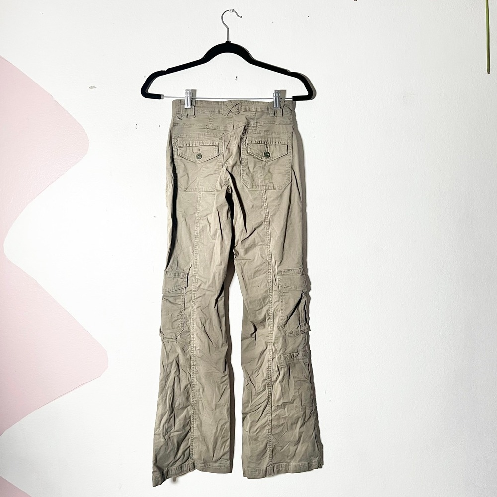 Cotton:On Cargo Pants Women's 2 Khaki Tan Low Rise Flare Y2K Utility